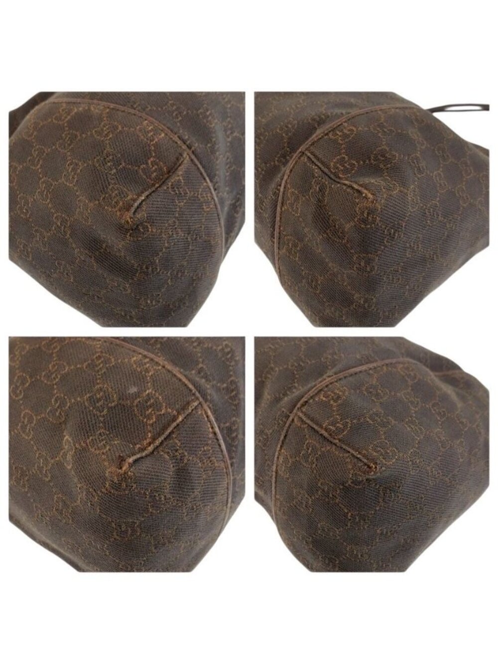 Gucci Brown GG Canvas Leather Shoulder Bag - Picture 4 of 9